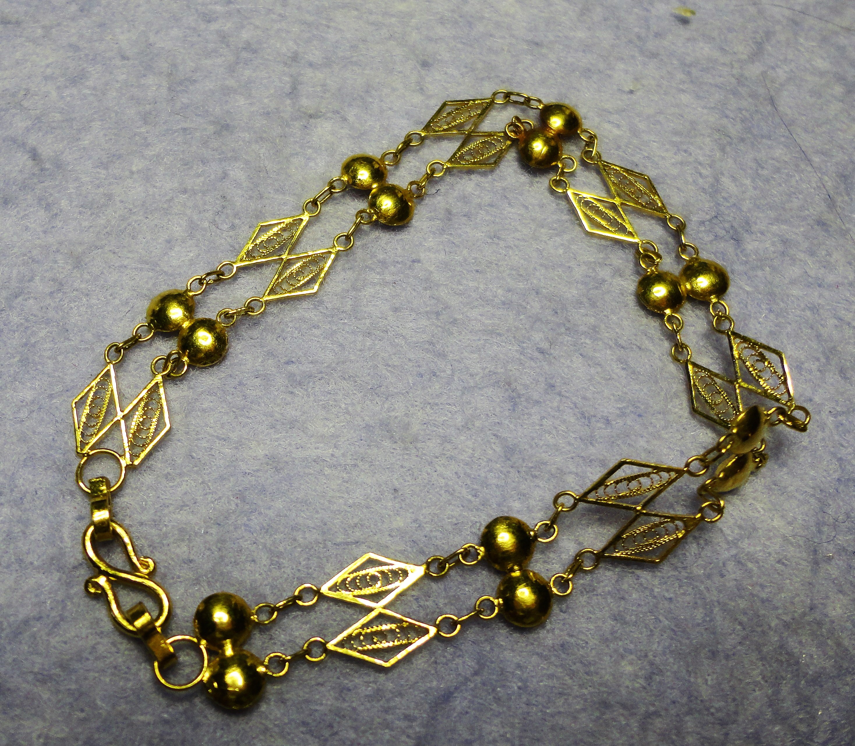 BRACELET 21KT SOLID YELLOW GOLD 8.56MM X 7 INCH $259